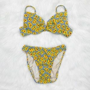 Yellow sunflower bathing suit